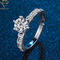 ダイヤモンドが付いている925の銀製の結婚指輪個人化される