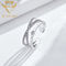 立方ジルコニアのダイヤモンドが付いている銀製のめっきS925の婚約指輪