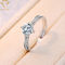 3A女性のための立方ジルコニアの純銀製の注文の結婚指輪